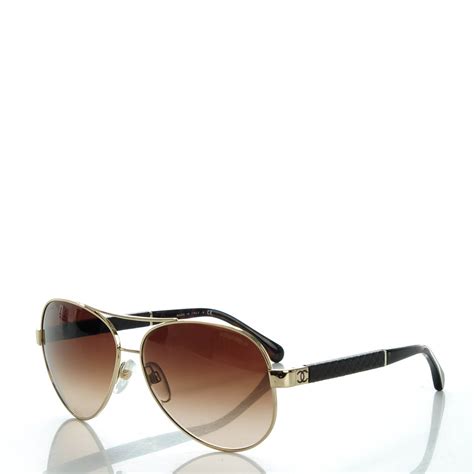 chanel aviator sunglasses 4195q|CHANEL Lambskin Quilted CC Aviator Sunglasses 4195.